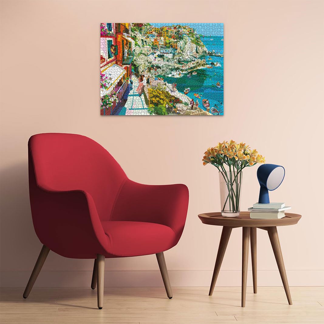 Ravensburger - Puzzle Romanticismo alle Cinque Terre per Adulti e Ragazzi, 1500 Pezzi, Idea Regalo per Lei o Lui, 80x60 cm