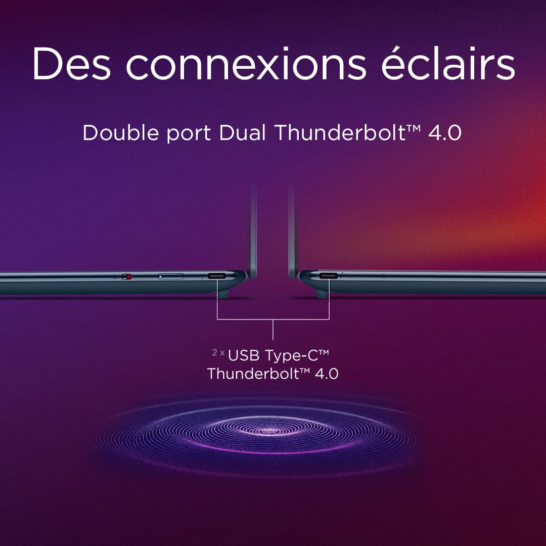 Lenovo Yoga Slim 9 14ILL10 - Ordinateur Portable 14'' 4K OLED WQUXGA Tactile Copilot+ (Intel Ultra 7 258V, RAM 32Go, SSD 1To, Intel Arc Graphics 140V, Windows 11 Home) Clavier AZERTY - Tidal Teal