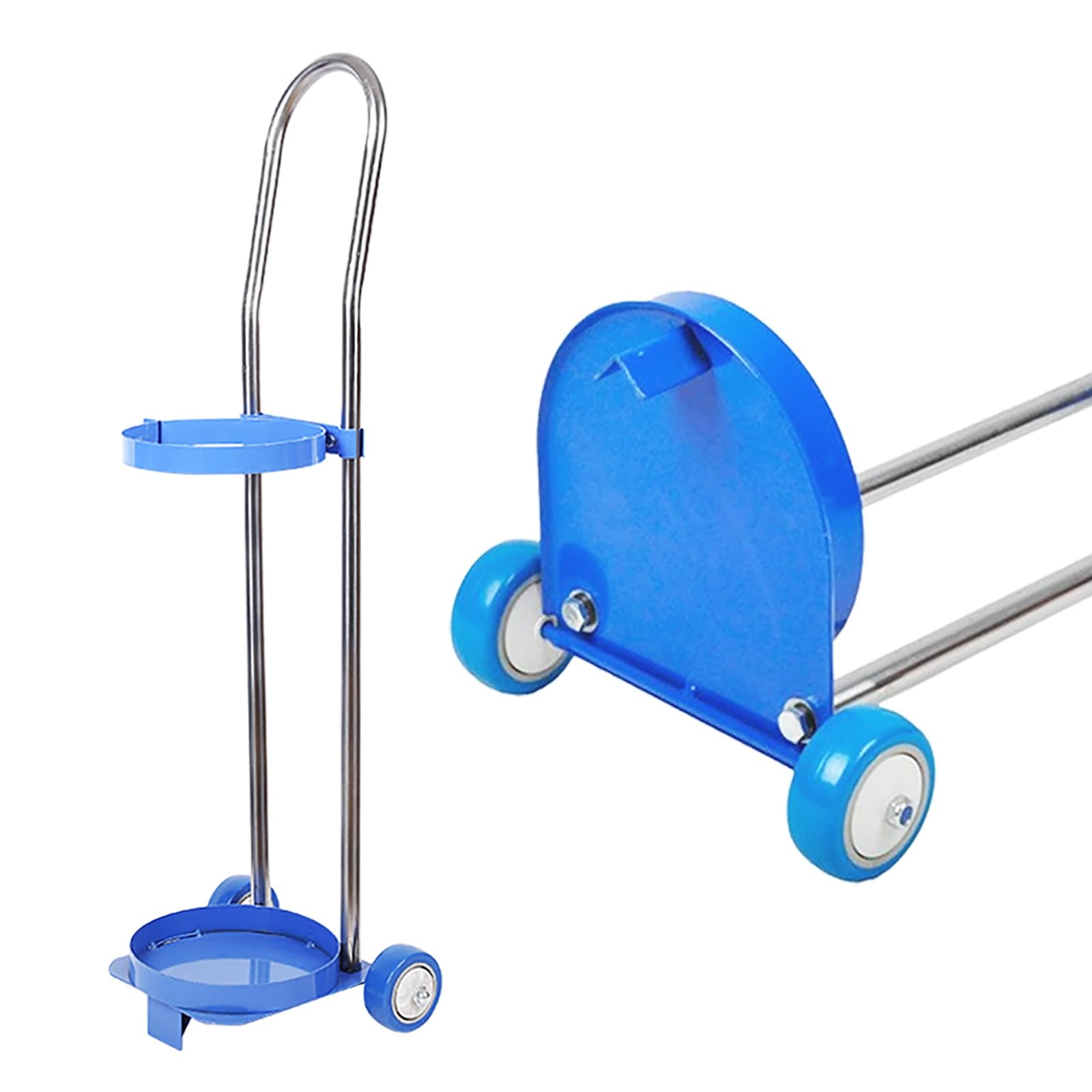 SRNSAEB Portable Oxygen Tank Cart Wheels, Single Capacity Gas Cylinder Trolley - 31 37 43 Inch High, Hold 10 15 20 L Propane Carrier Dolly for Labs/Hospital/Workshops(15L 95cm(37 2/5