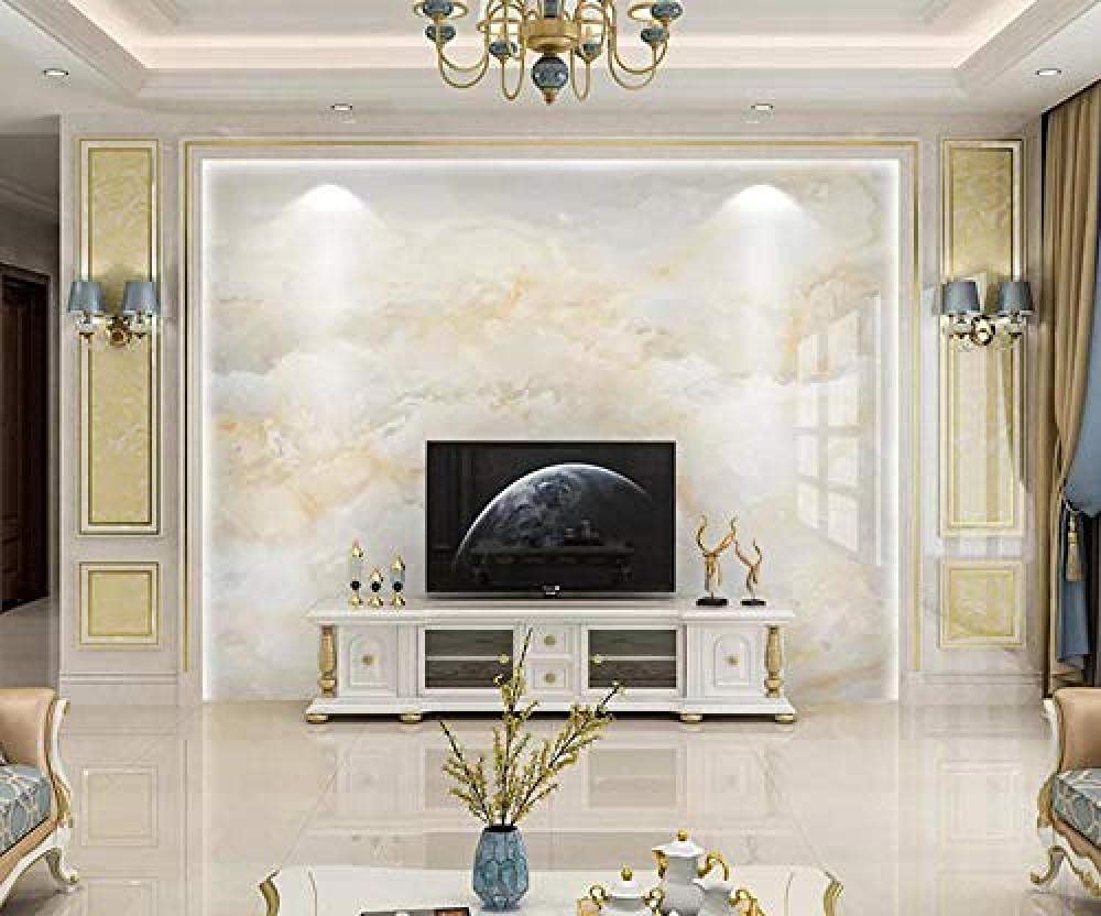 XLMING Modern Minimalist Light Luxury Marble White Wallpaper for Bedroom Living Room Wall Decoration Mural 3D Wallpaper Paste Living Room The Wall for Bedroom Mural-150cm×105cm