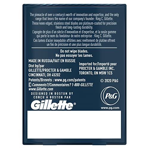King C. Gillette Double Edge Safety Razor Blades 10 Count, Stainless Steel Platinum Coated Blades #TOP2