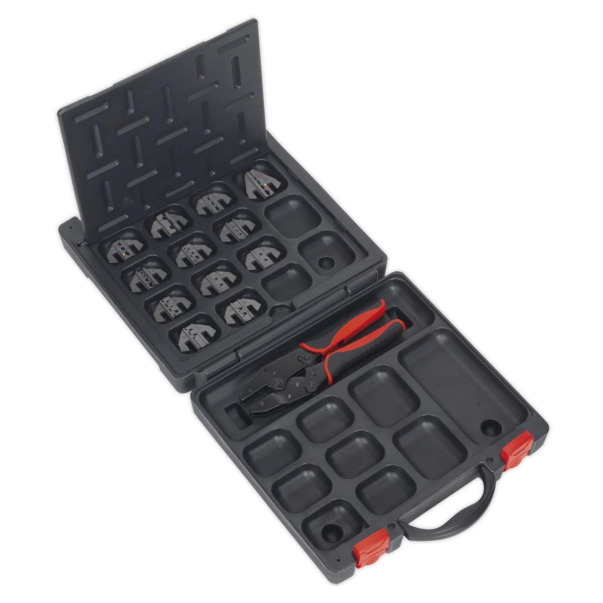 Sealey Ratchet Crimping Tool With Jaws and Storage Case - AK3858COMBO