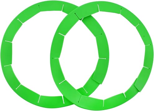 Cornucopia Brands Silicone Pie Crust Shields 2-Pack, Adjustable Pie Protectors, Green
