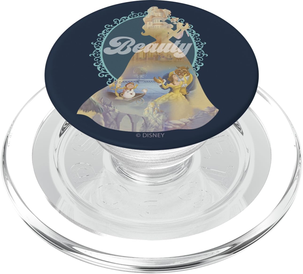 Disney Beauty And The Beast Belle Silhouette Fill PopSockets MagSafe PopGrip for iPhone