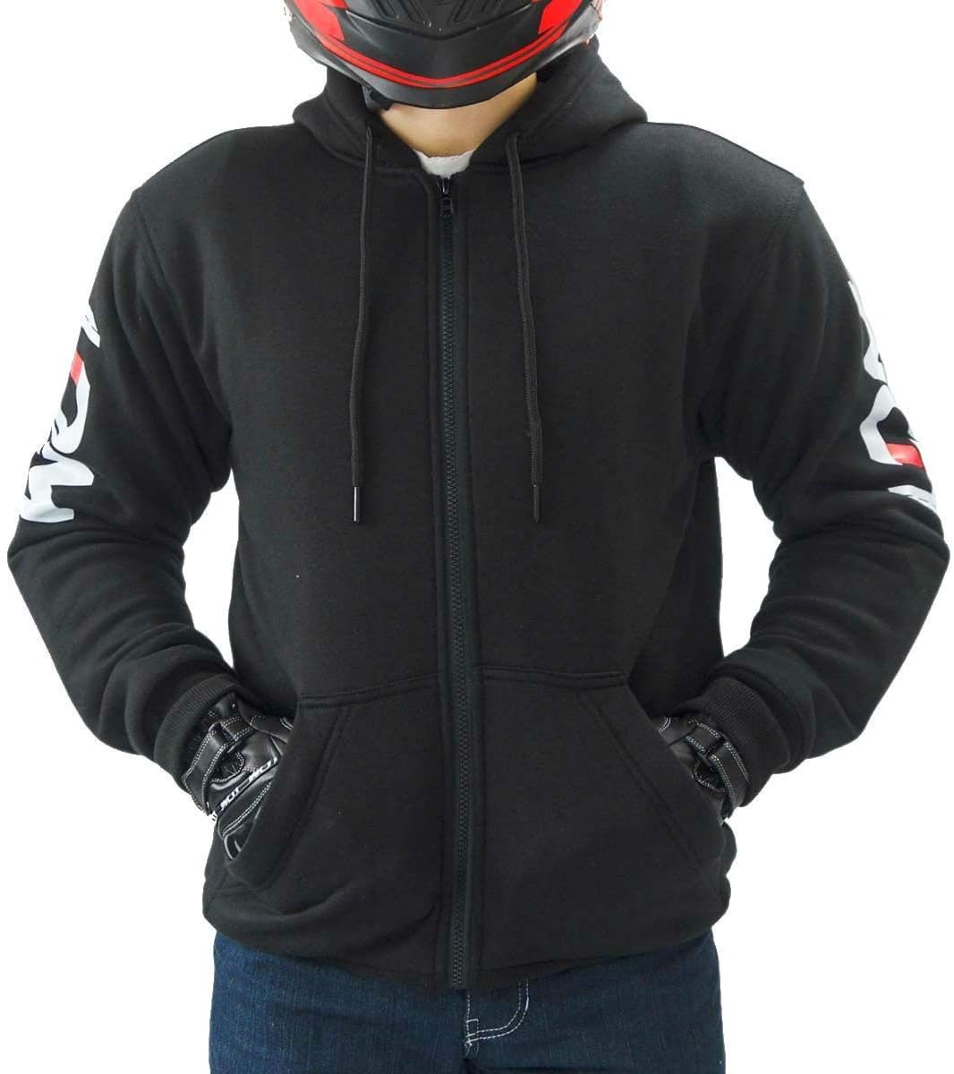 LDM Street-R Kevlar Armoured Motorcycle Hoodie DuPontTM Kevlar® lined CE Armoured (XXL (45-46 inches))