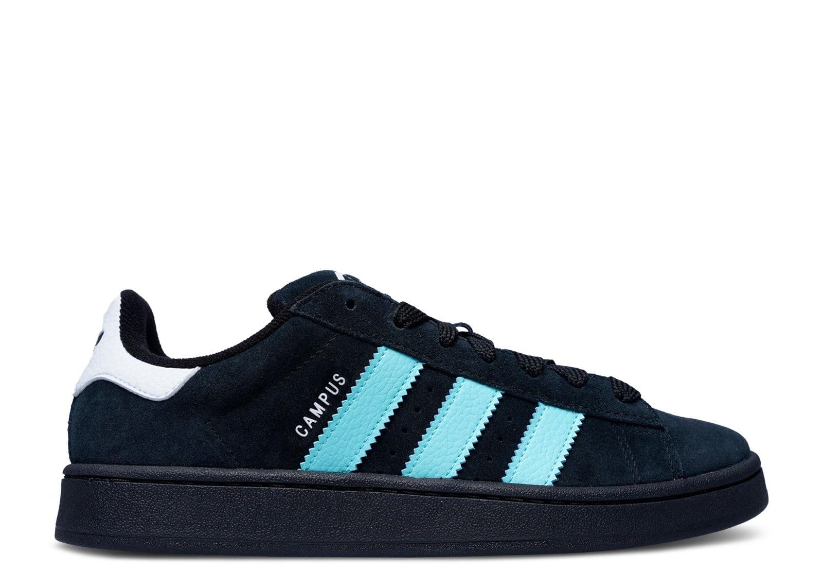 adidas Campus 00s Mens Shoes, Core Black/Flash Aqua/White, Size 8.5