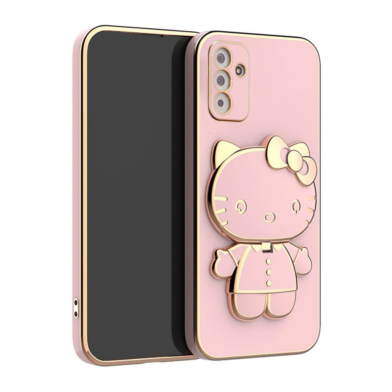 V-TAN Electroplated 3D Kitty Folding Stand and Mirror Back Case Compatible with Samsung M55 5G (Pink) (B0D8YMD6XQ) Amazon Price History, Amazon Price Tracker