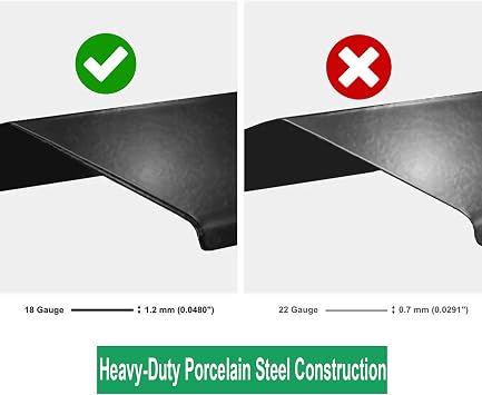 WELL GRILL Universal Barbecue Heat Plate, Flavorizer Bar BBQ Replacement Parts, Porcelain Steel Heat Shield, Adjustable Length Extends from 29.8cm up to 53.3cm L, 4-Pack
