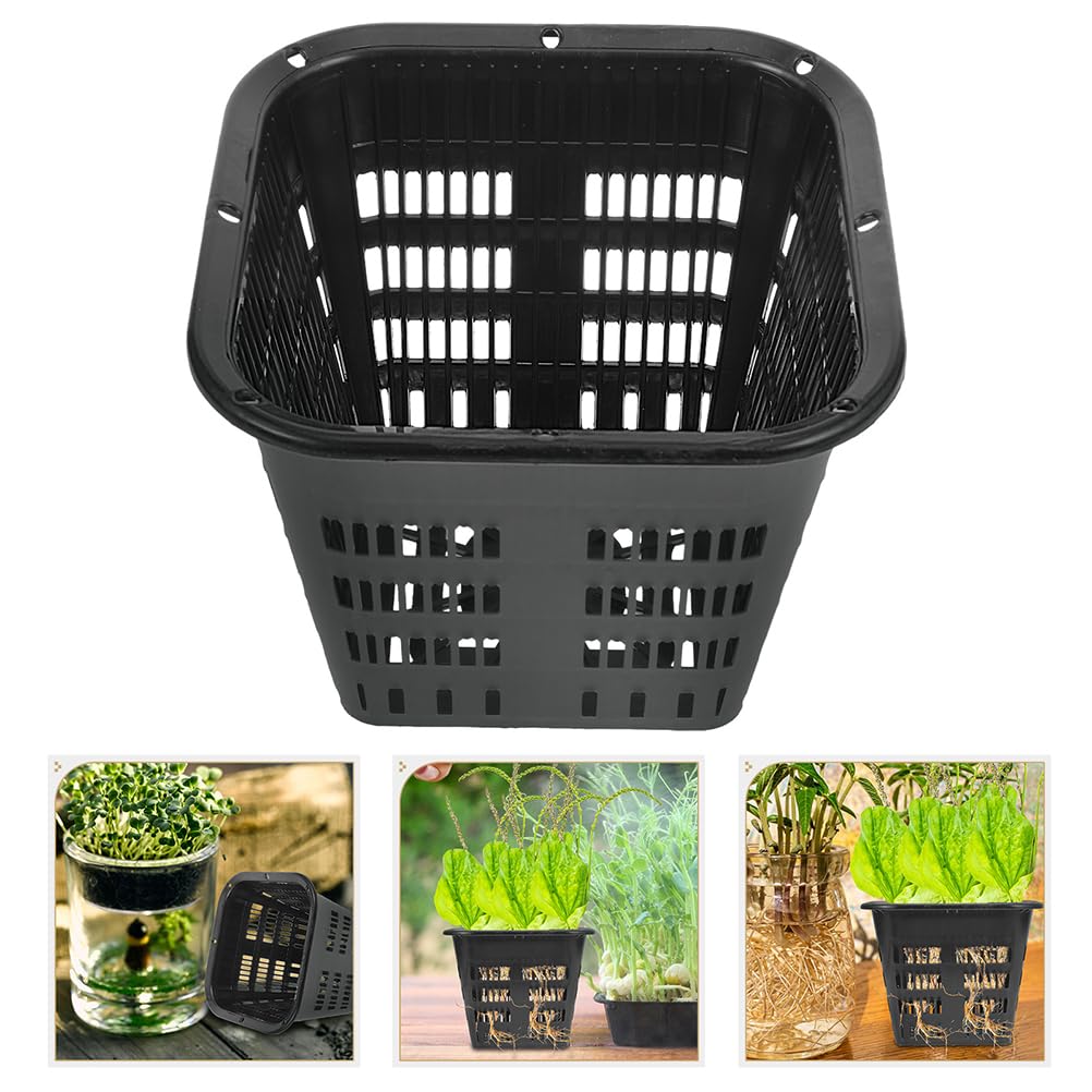 Supvox 10er-Packung 14 cm (5,5 Zoll) Robuste Netztöpfe – Hydroponik-Becher mit Schlitzen für – Wiederverwendbare Kunststoffkörbe mit Breitem Rand für Orchideen Und Gartenpflanzen