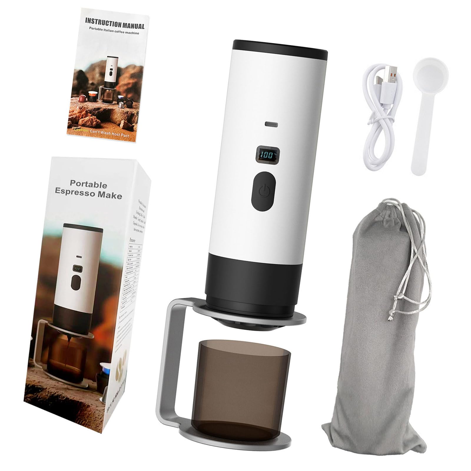 Machine à expresso miniature rechargeable USB pour voyage et maison