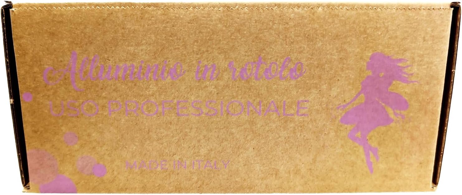 12 rollos de aluminio – 12 cm de ancho x 100 m de largo – Papel de aluminio liso profesional para peluquerías – Papel de aluminio con golpes de sol, balayage, decoloración, manicura y pedicura