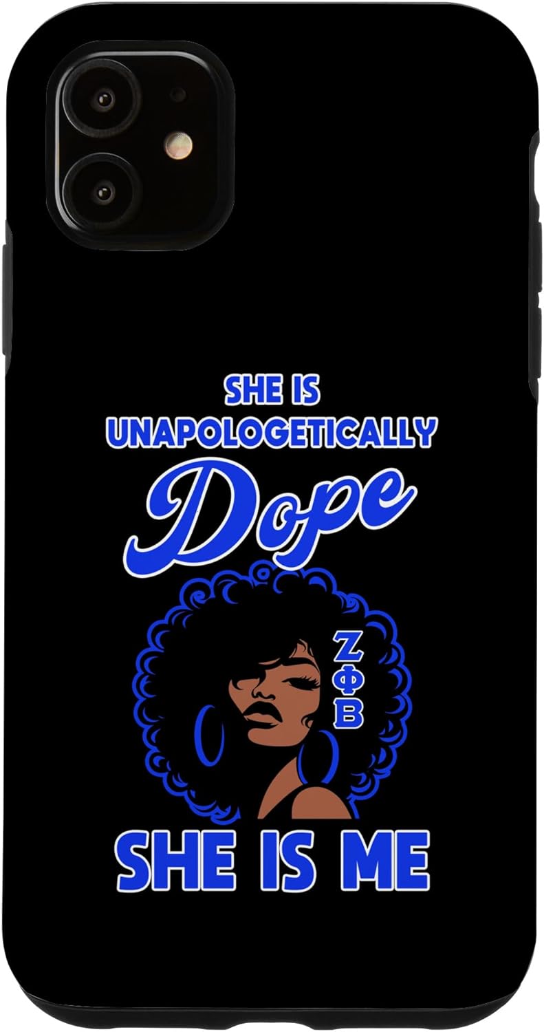 Zeta Phi Beta Sorority Paraphernalia, Zeta Black Girl Pride Case for iPhone 16 Plus