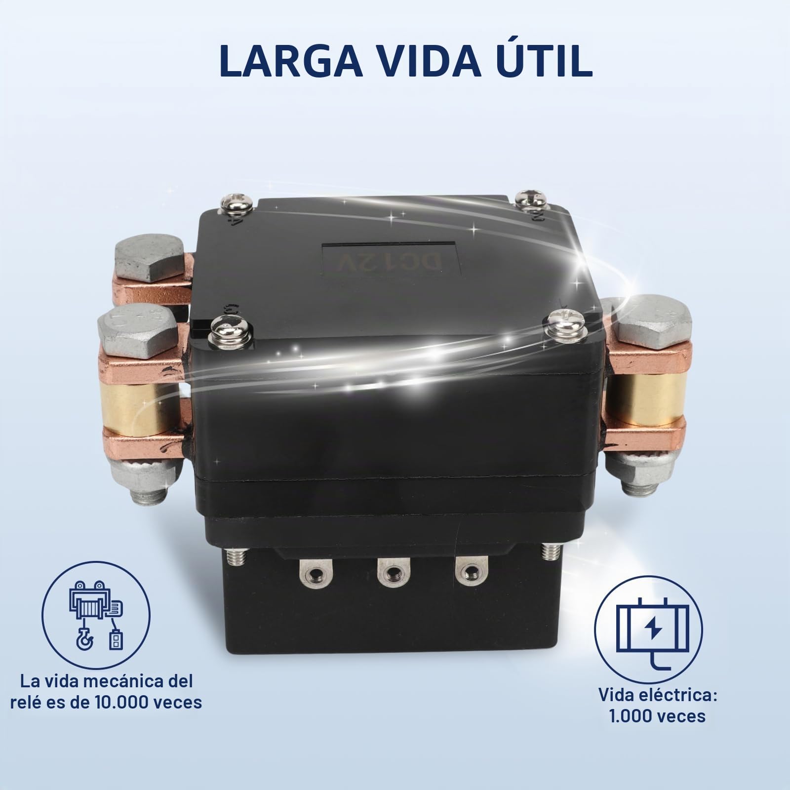 Relé De Cabrestante De 12V 600A, Contactor De Relé De Solenoide De Cabrestante Relé De Cabrestante De Arranque Rápido Para Cabrestante De Industria De Vehículos ATV UTV De 15000lb