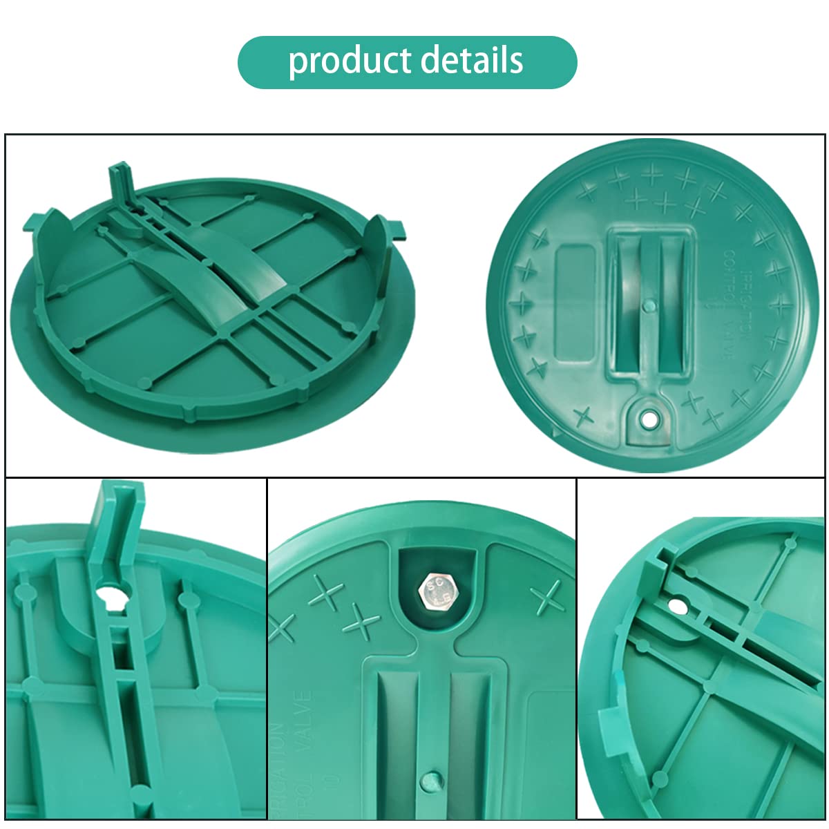 Tapa de caja de válvula de aspersor de 10 pulgadas, tapa redonda para sistema de riego por aspersores, una pieza