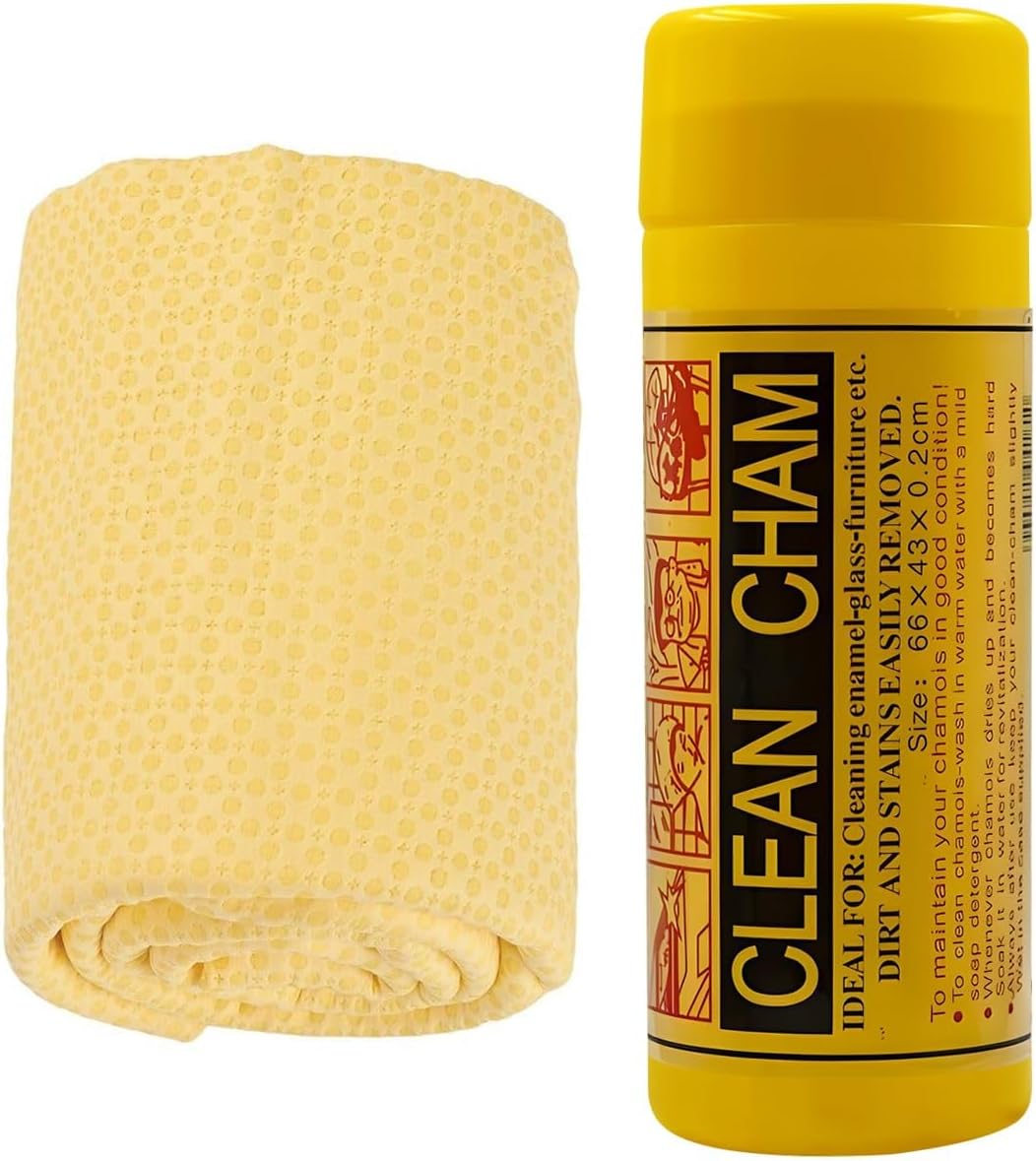 Dotted Premium Super Absorbent PVA Chamois | Leather Towel for Car, Office, Home Cleaning | Super Absorption Chamois Capacity of 250 Ml Water (3, 66x43 Large)