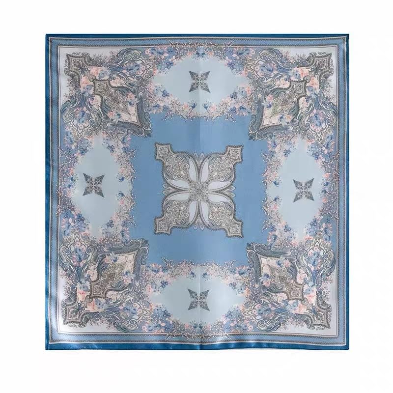 Image of 100% Mulberry Silk Scarf -21 inch Square Neckerchief with Gift Packed