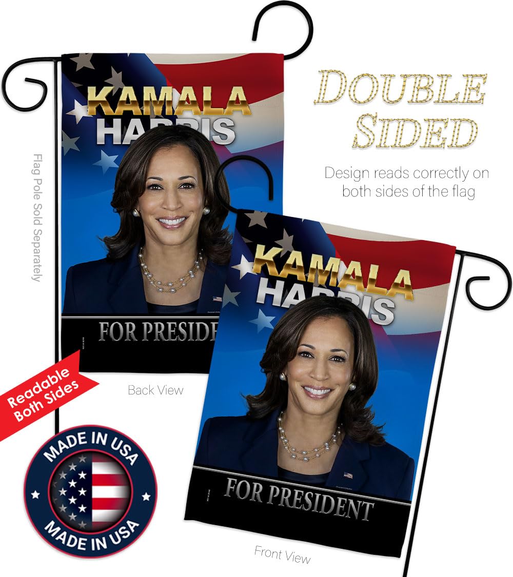 Kamala Harris Präsidentschafts-Flaggen – 2er-Set, 33x47 Cm, Doppelseitig – Wetterfest Für Garten, Terrasse & Innenraum