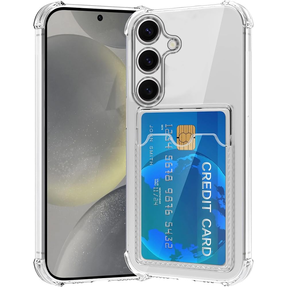 Amazon Basics Premium Shockproof Transparent TPU Back Case Cover with Built-in Slim Card Holder Wallet for Samsung Galaxy S24 5G - Clear (B0D5WGHTFW) Amazon Price History, Amazon Price Tracker