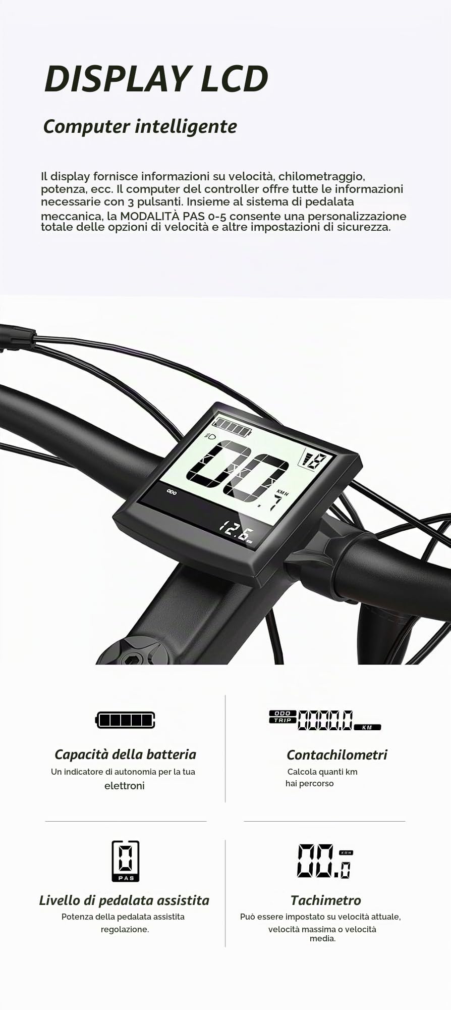 Cysum MTB elettrica da 29 pollici per uomo, bicicletta elettrica da montagna per adulti, bicicletta elettrica tutto-terreno, batteria al litio rimovibile 720 Wh, autonomia 90-120 km, freno a disco
