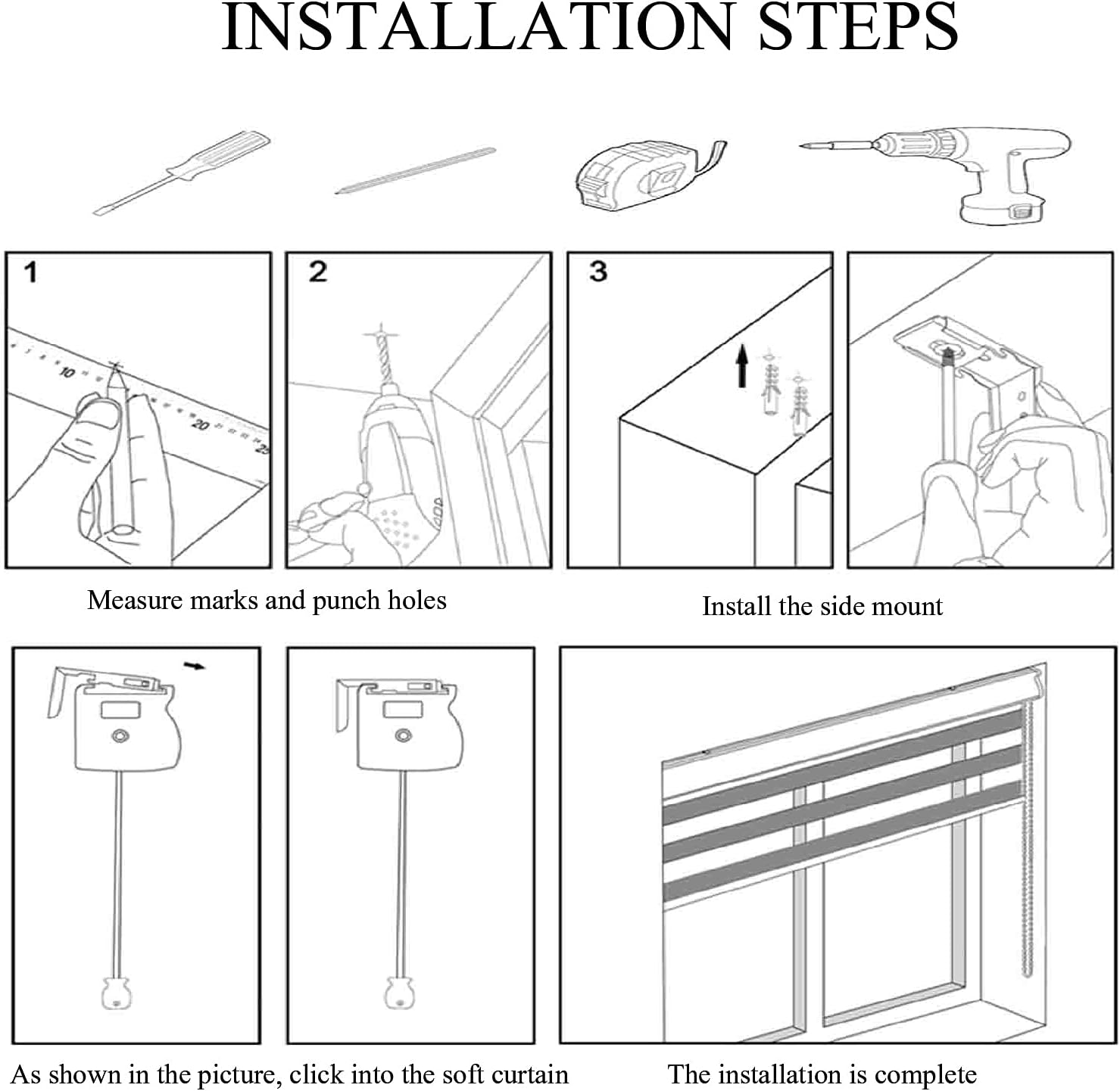 GUOWEI Double Layer Wood Grain Fabric Roll Screen, High Shading Blind Curtain, Used for Living Room Bedroom Office Curtain, Customizable (Color : Brown, Size : 105(W)x180(H)CM)