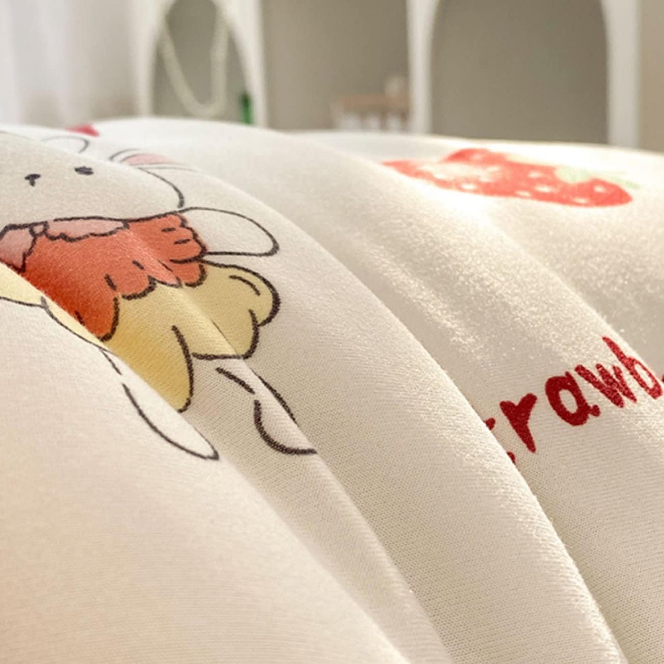 Single and double washable quilt blankets, interior quilt blankets, 200*230cm, rabbit pattern, cool, lightweight, summer quilt, milk pattern, color 5, refreshing, perfect for summer sleep, stuffy, ye