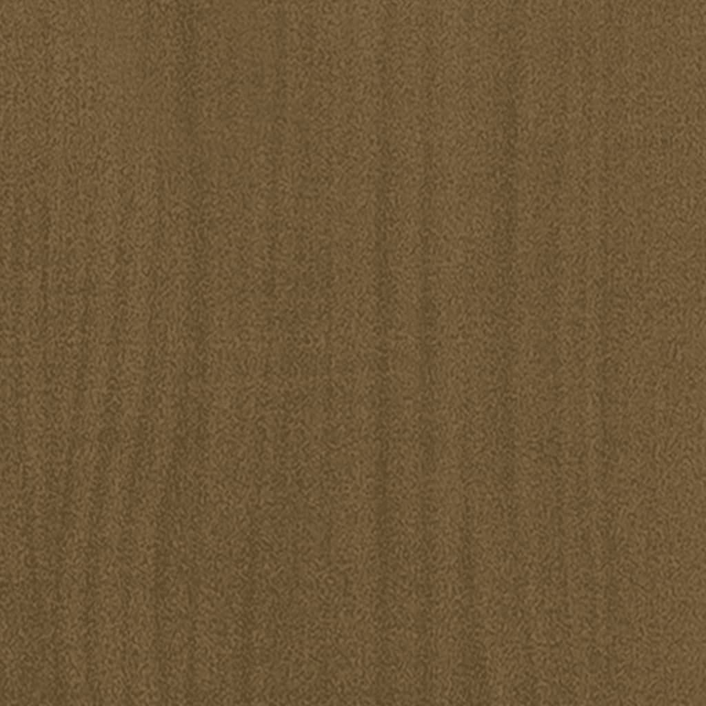 Macetero marrón miel para plantas exterior para jardín, terraza, 70 x 70 x 70 cm, madera maciza de pino