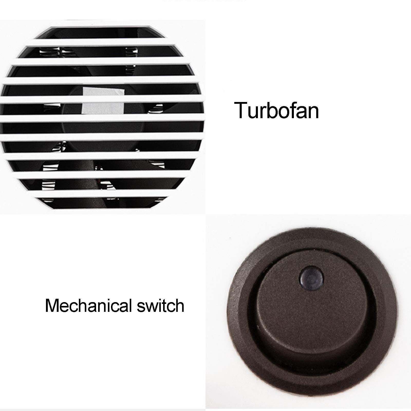 Stufetta, Portatile Elettrico oscillante riscaldatore con Over-Protezione Contro Il Calore e Tip-Over Protection, 3s rapido Riscaldamento, Piccolo e Tranquillo