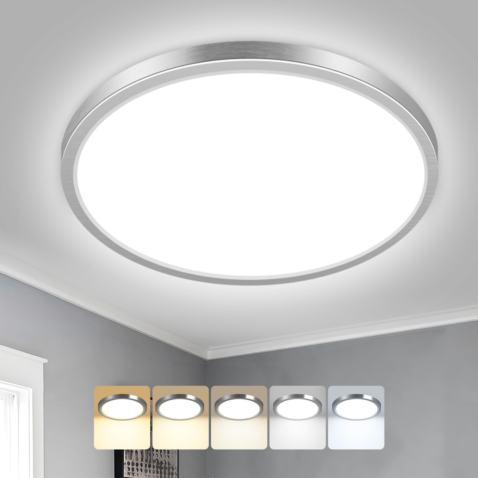Peasur Deckenlampe LED Deckenleuchte Flach