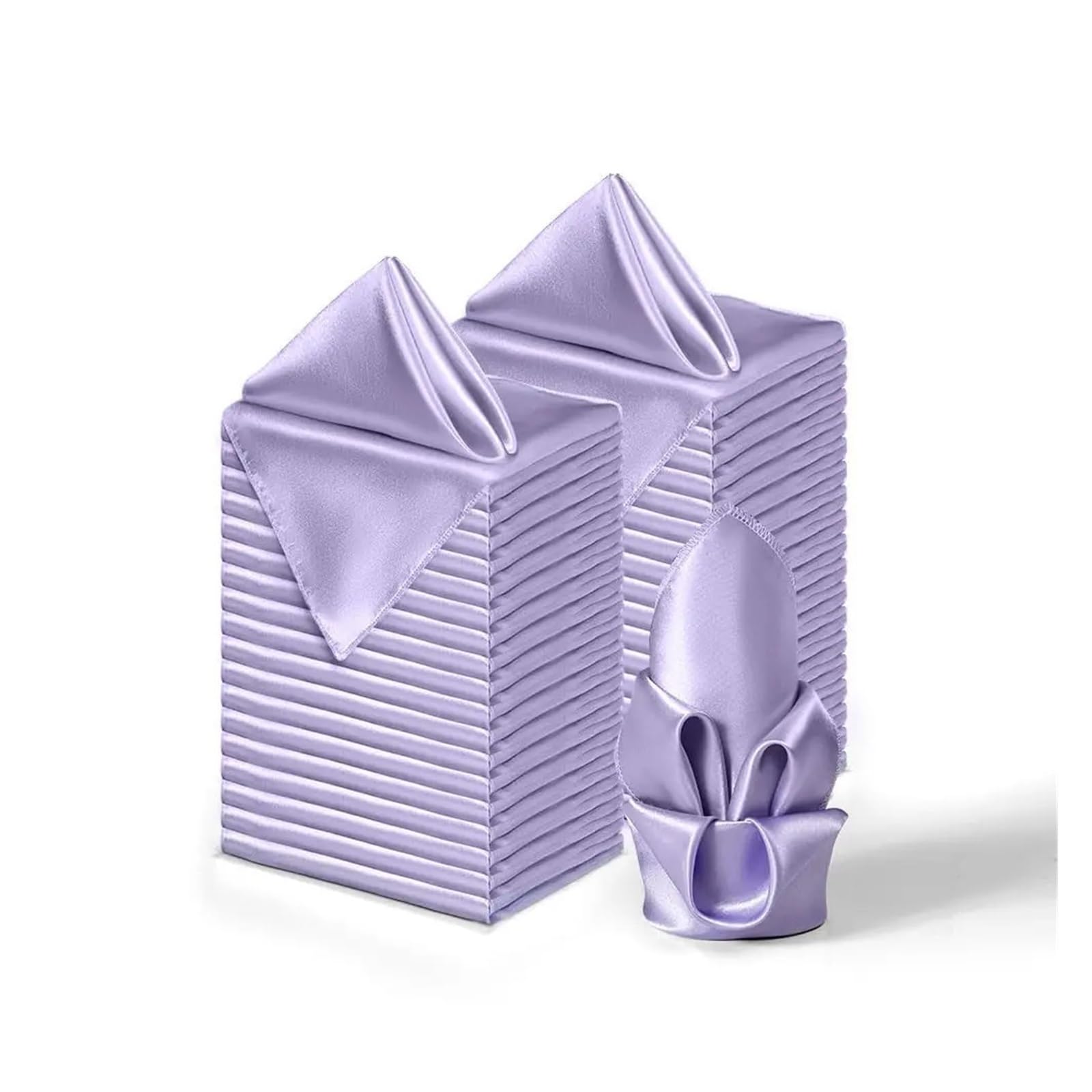 Napkins 50PCS Satin Napkins 30X30CM Soft Dinner Square For Party Wedding Decoration Banquets(Color 07)