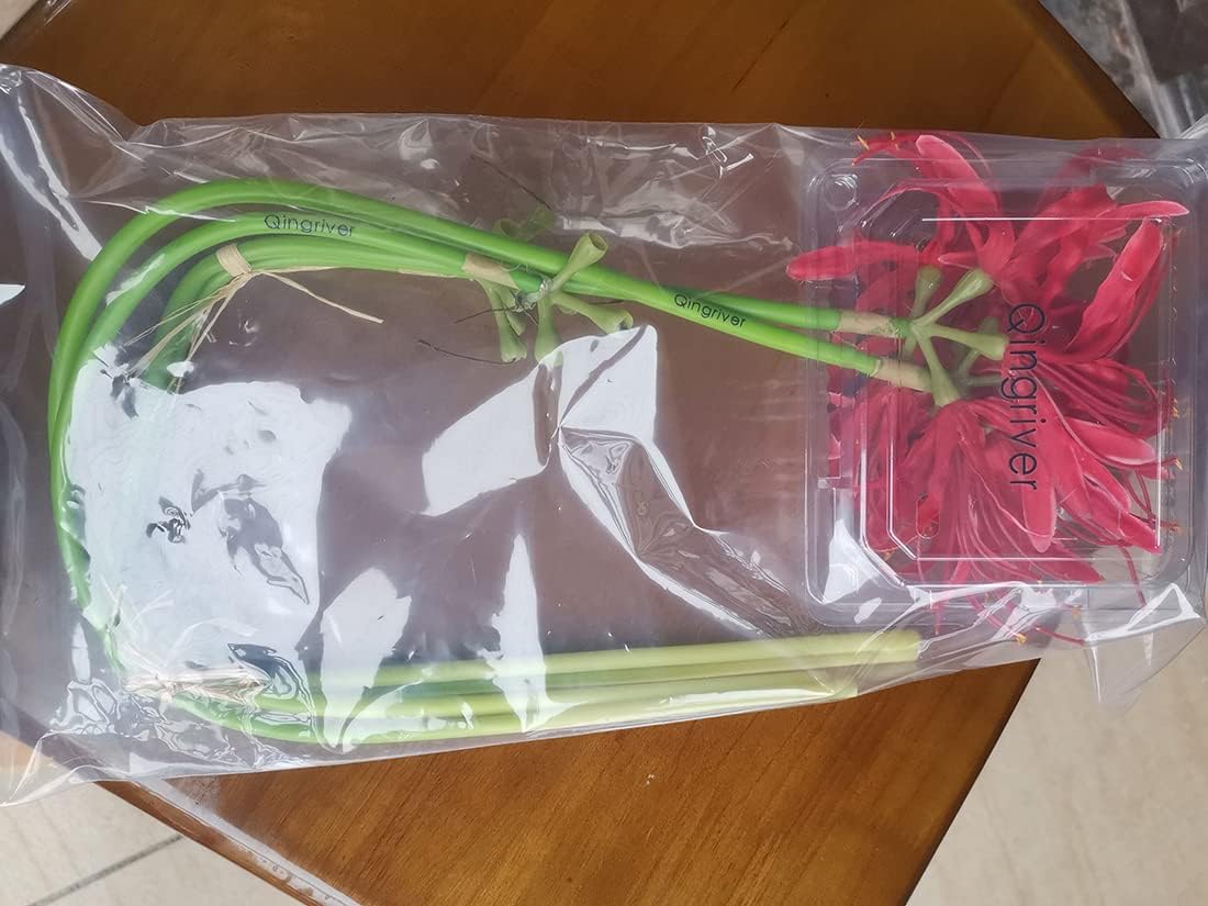 4 Stems 26.38'' Artificial Spider Lily Flowers Lycoris Radiata for Home Garden Decoration Red - Image 8