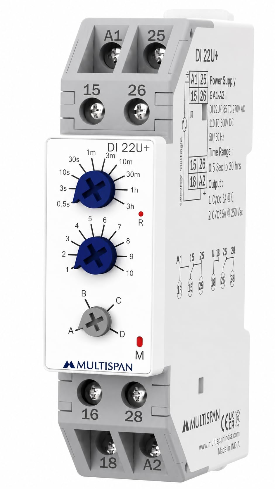 MULTISPAN DI-22U ON-Off Delay Timer (Universal Supply)-image-49