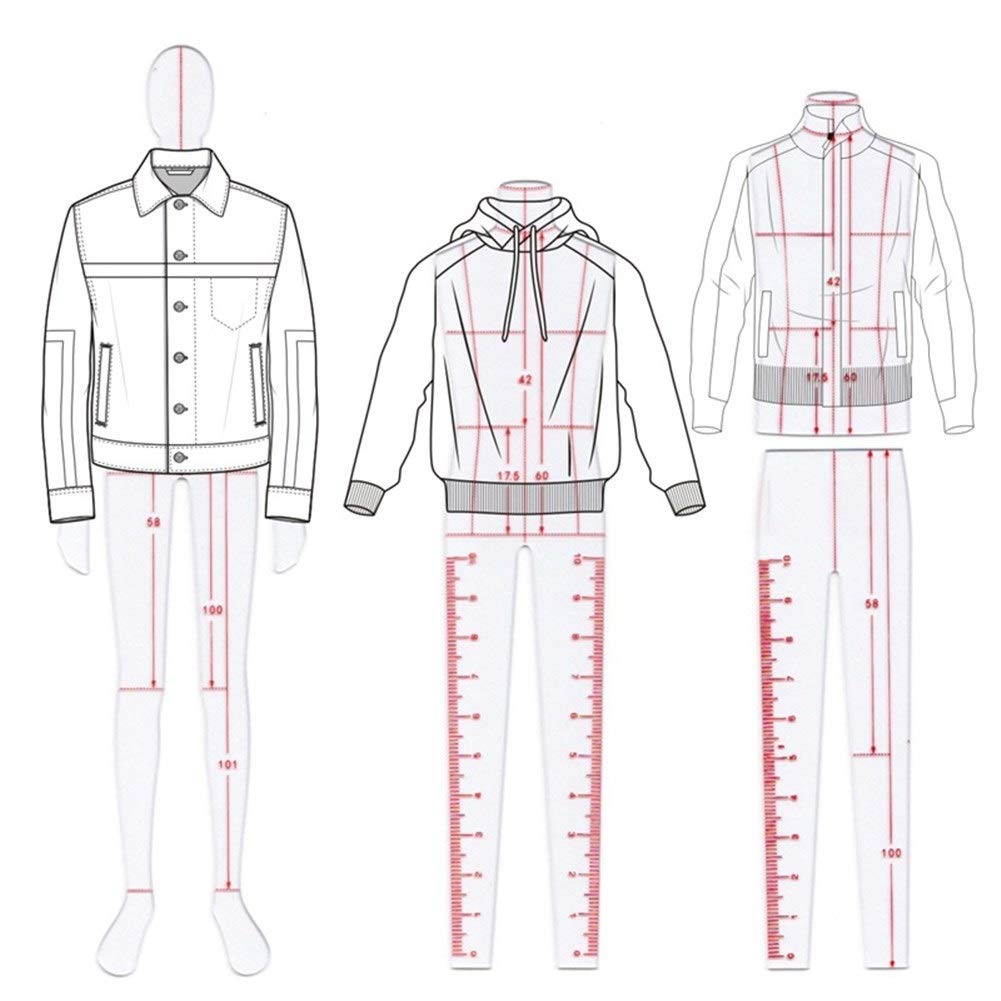 Righello Modello Trasparente di Moda Curva Francese Dinamica Umana Righello da Cucito Righello Patchwork Fatto a Mano Fai da Te Mestiere di Misurazione Dell' abbigliamento Strumenti per Cucire Righel