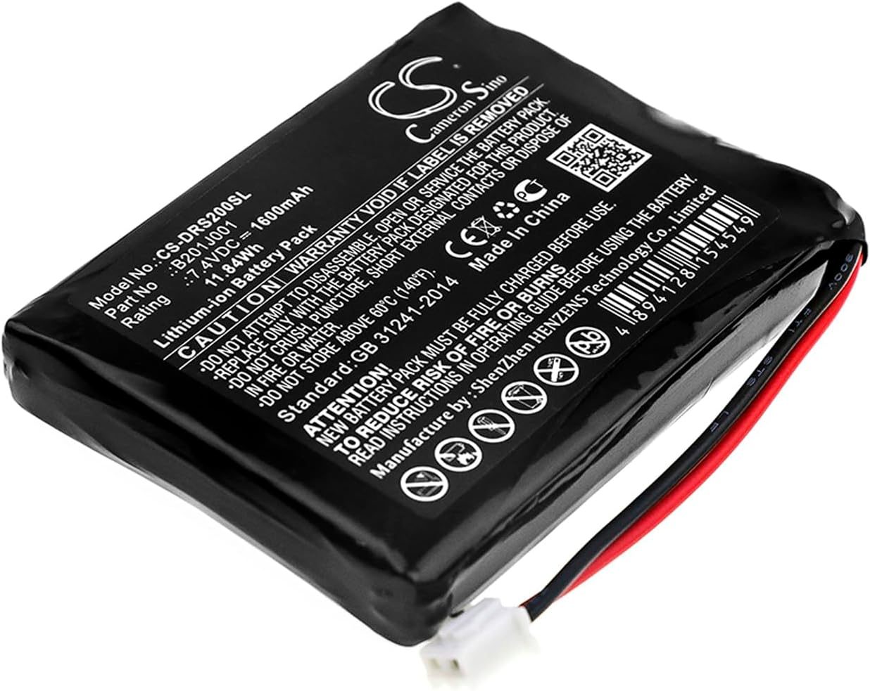 Replacement For CAMERON SINO CS-DRS200SL BATTERY by Technical Precision