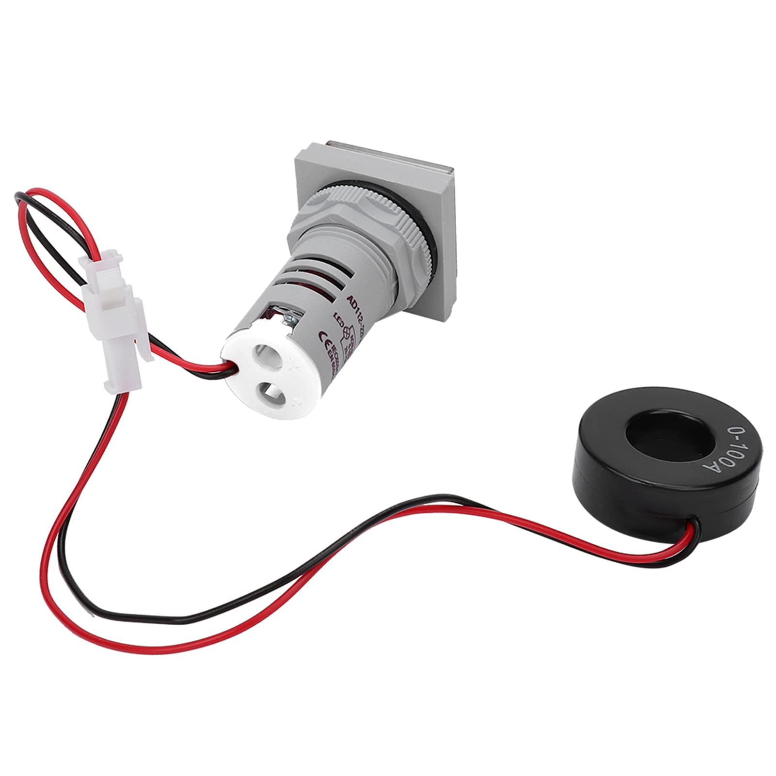 Current Meter, 3 in 1 Indication Meter, AC Mini Digital Display Voltage Current Frequency Meter Indicator, and, Multi Testers (White)