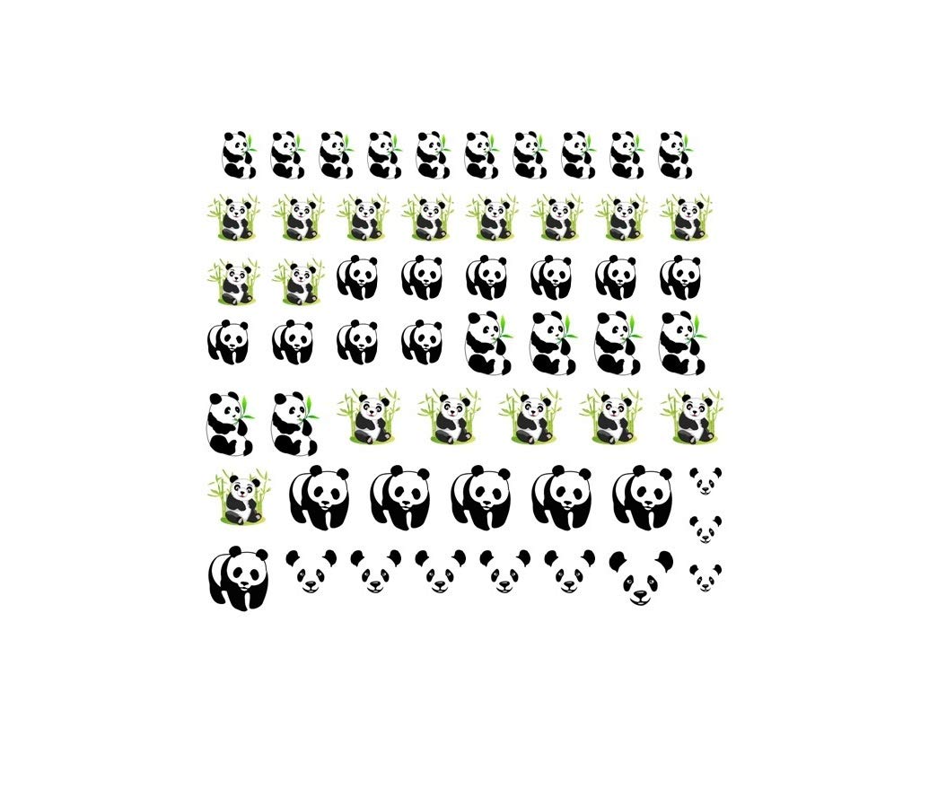 Kaz Creations Panda Water Nail Decals Art Panda Collection (Panda Water Nail Decals Art)