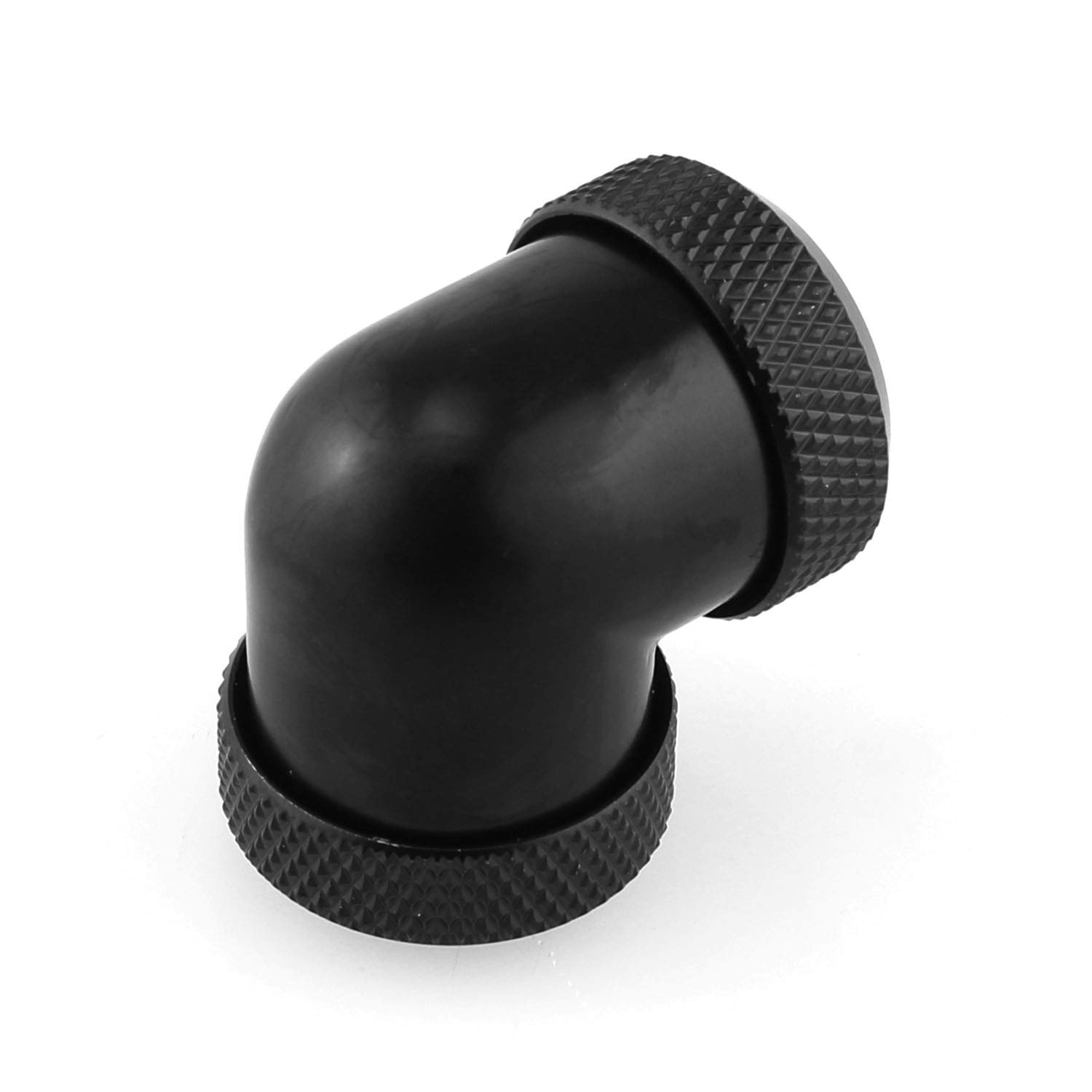G1 / 4 man-vrouw extenderfitting, 90 graden roterende fittingadapter, elleboog waterkoeling voor computer waterkoelsysteem, zwart(zwart