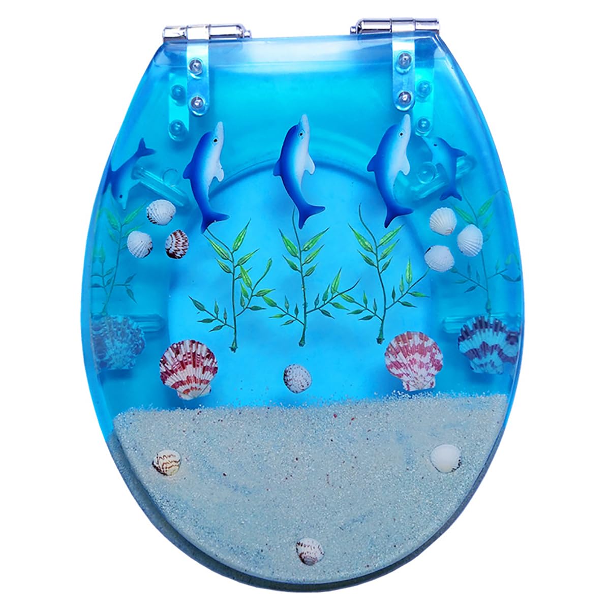 Ldhsjh C 3D Ocean, Adjustable, Lightweight, Durable, Portable, User-Friendly, Ompact, Modern, Series, Round, Toilet, Seat, Soft, Lose