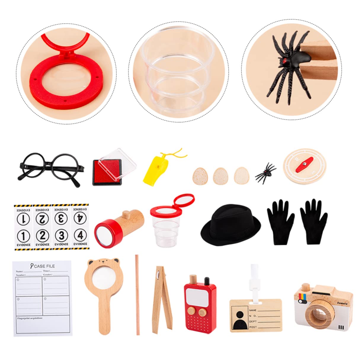 VICASKY 1 Juego Disfraz De Detective Los Niños Se Disfrazan para Jugar Sombrero De Detective para Niños Kit De Detectives para Niños Regalo De Los Niños Bebé Haya Ropa Interior