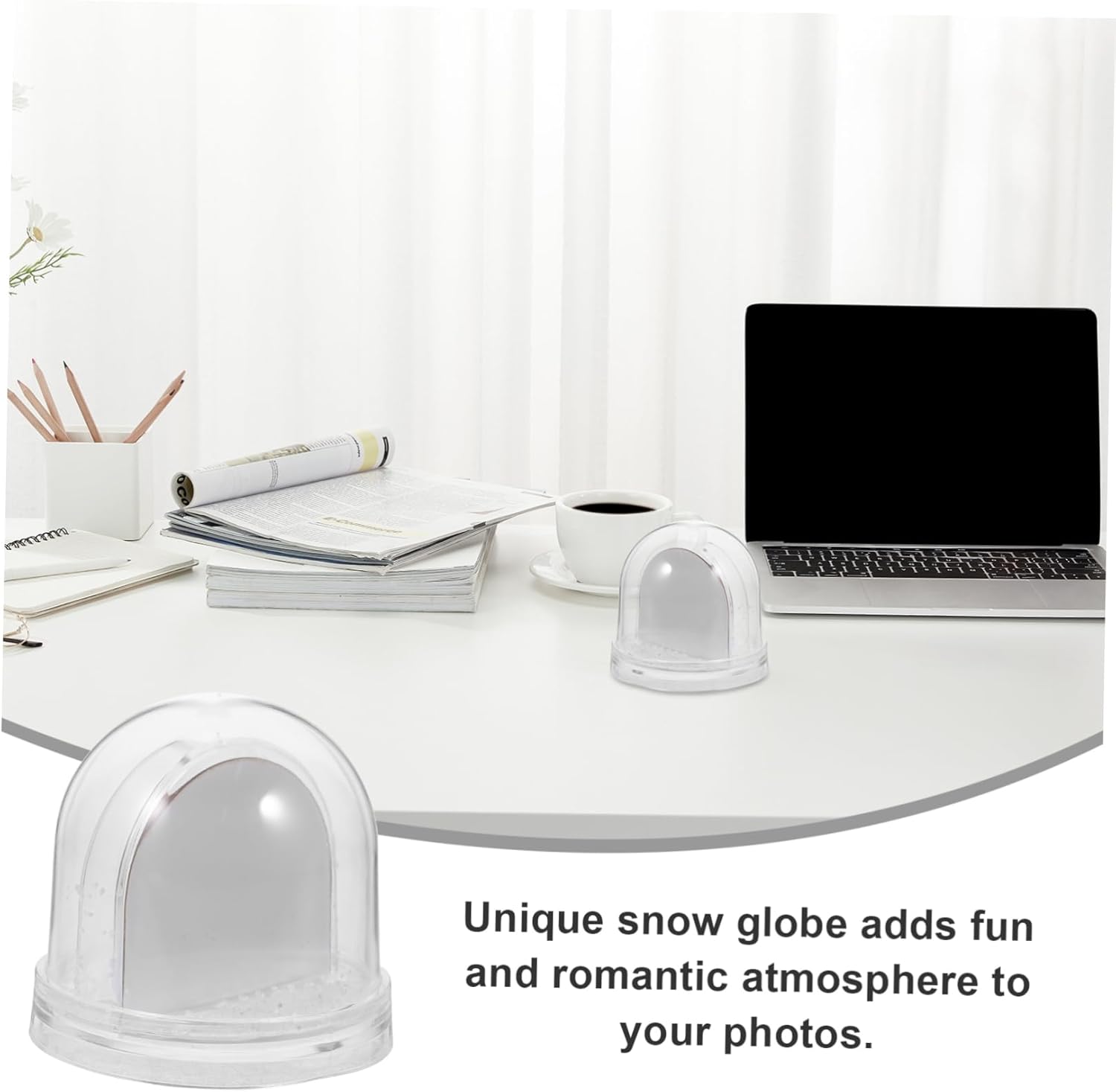 PRETYZOOM 5pcs Snow Globe Kit Sublimation Blank Paper Picture Frame for Crafts and Decor for Unique and Memories