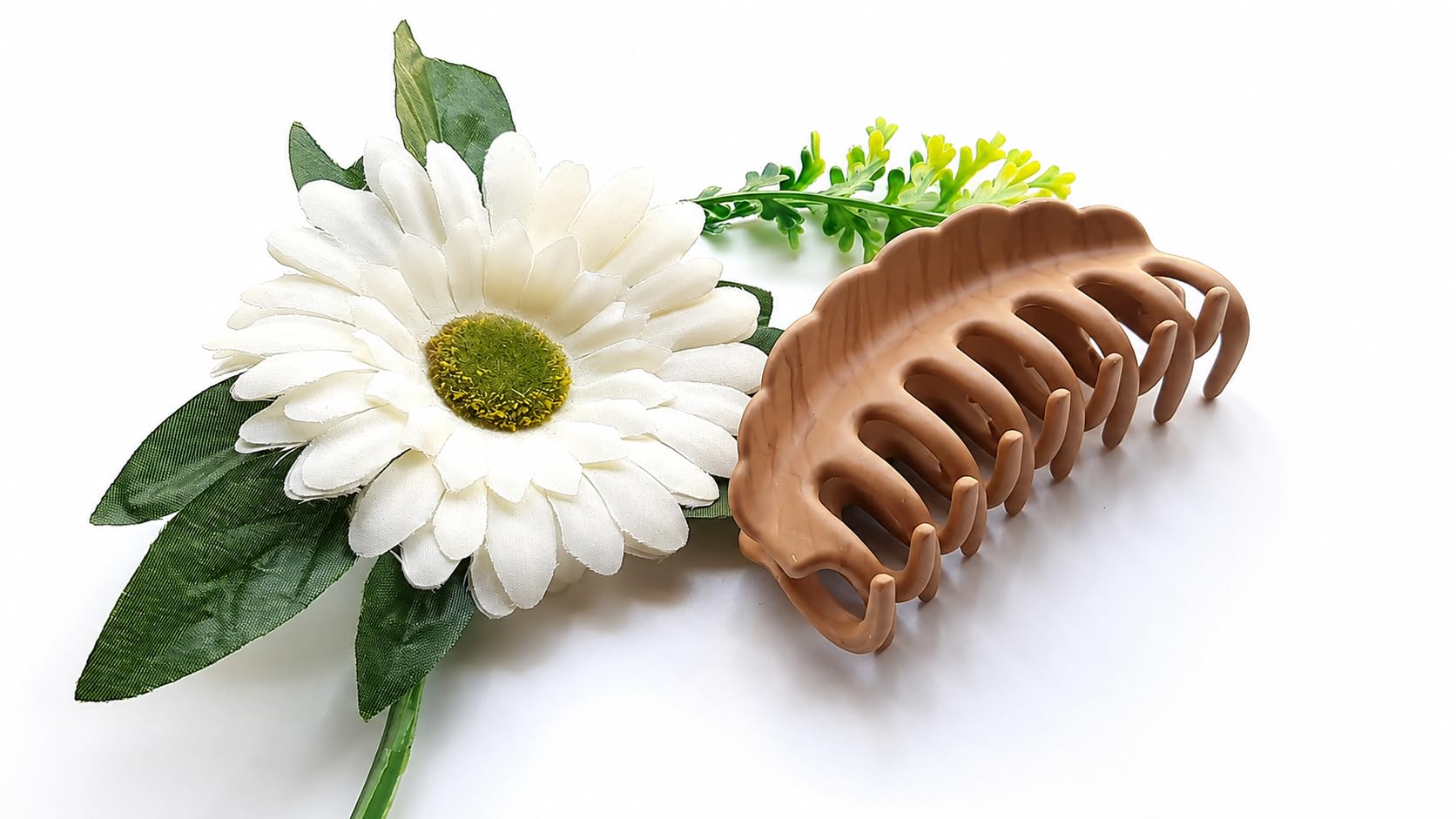 AccessHer XL Jumbo Hair Clips for Women/Girls - Acrylic Material, Durable & Stylish, Perfect for Everyday Use (Brown, Light Brown & Dark Brown Shades) 1