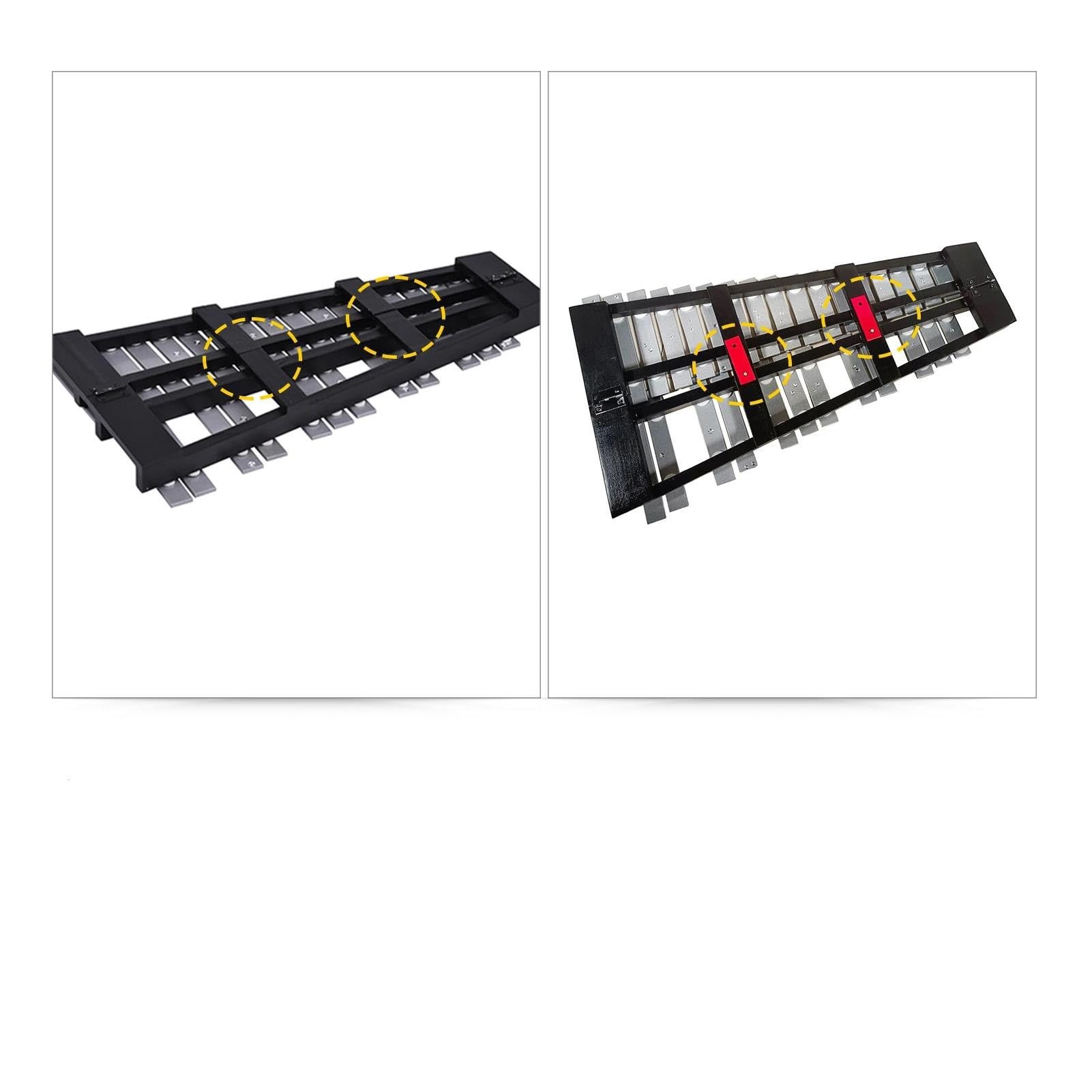 instrumento xilófono Xilófono Glockenspiel De 30 Notas Marco De Madera Plegable De Aluminio Con Bolsa De Transporte