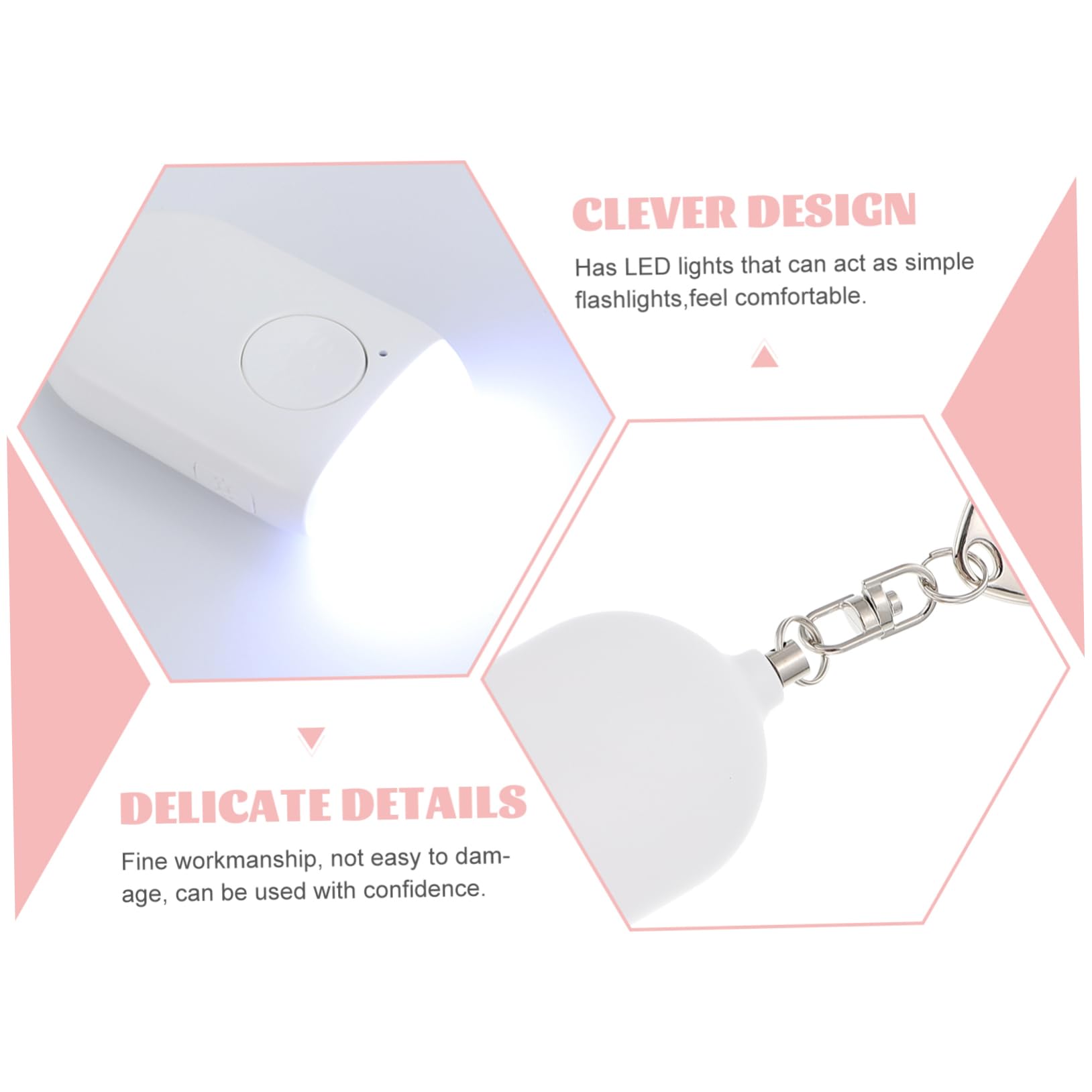 UKCOCO 4juegos Alarma De Seguridad Personal Linterna para Mujeres para Exterior y Actividades Al Aire Alarma De Llavero Portátil y Confiable