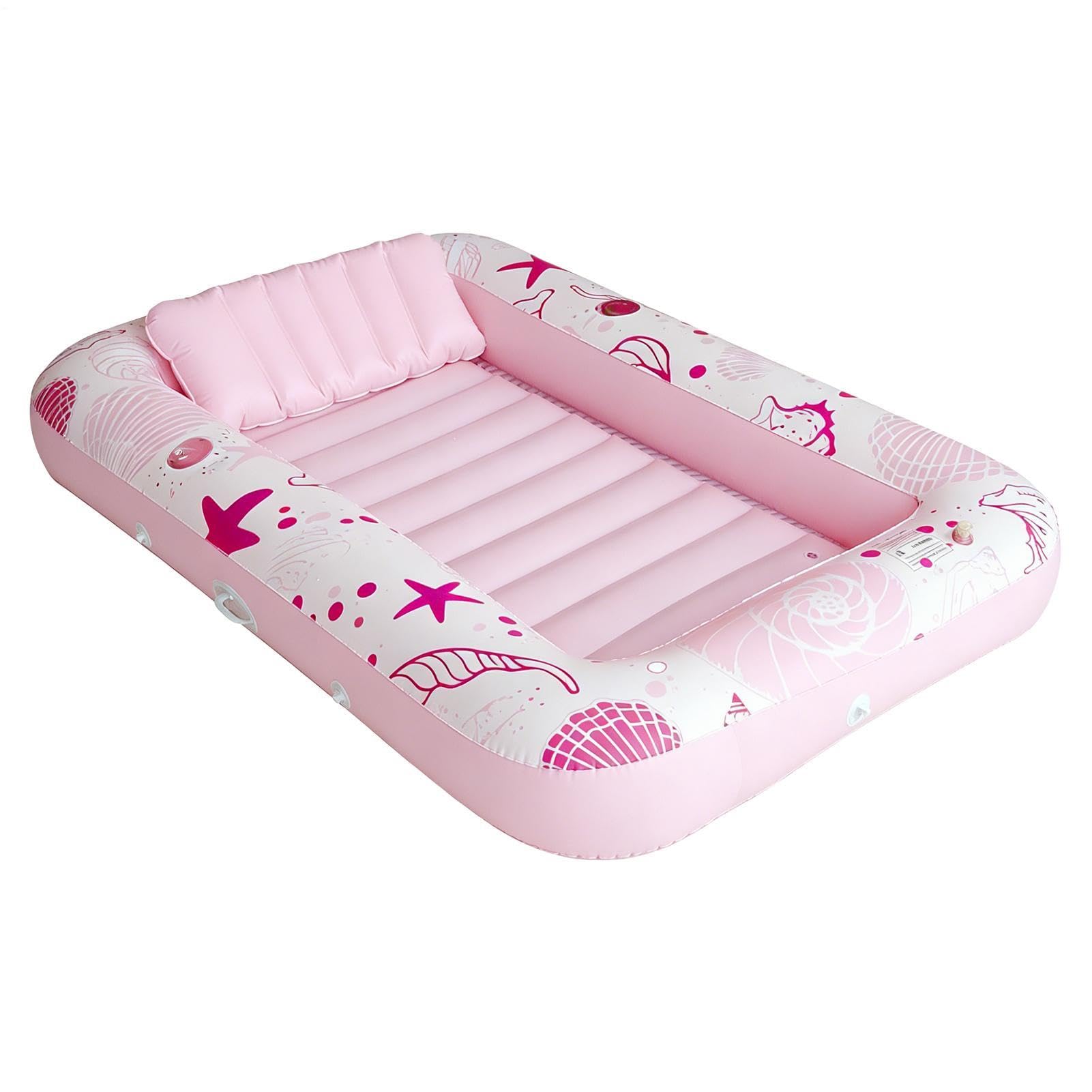 Pool Sunbathing Float Bed – Inflatable Lounge Chair With Drink Holder, Ergonomic Tanning Mat, Portable Water Relaxation Raft | For Beach Pool Lake Resort Holiday Travel Summer Leisure Comfort Use