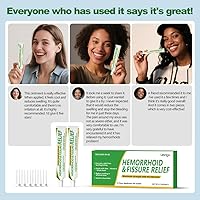 Vista 9 de Ungüento hemorroidal (paquete de 2), crema para hemorroides y fisuras hamamelis de máxima fuerza, alivio del dolor, para picazón e hinchazón