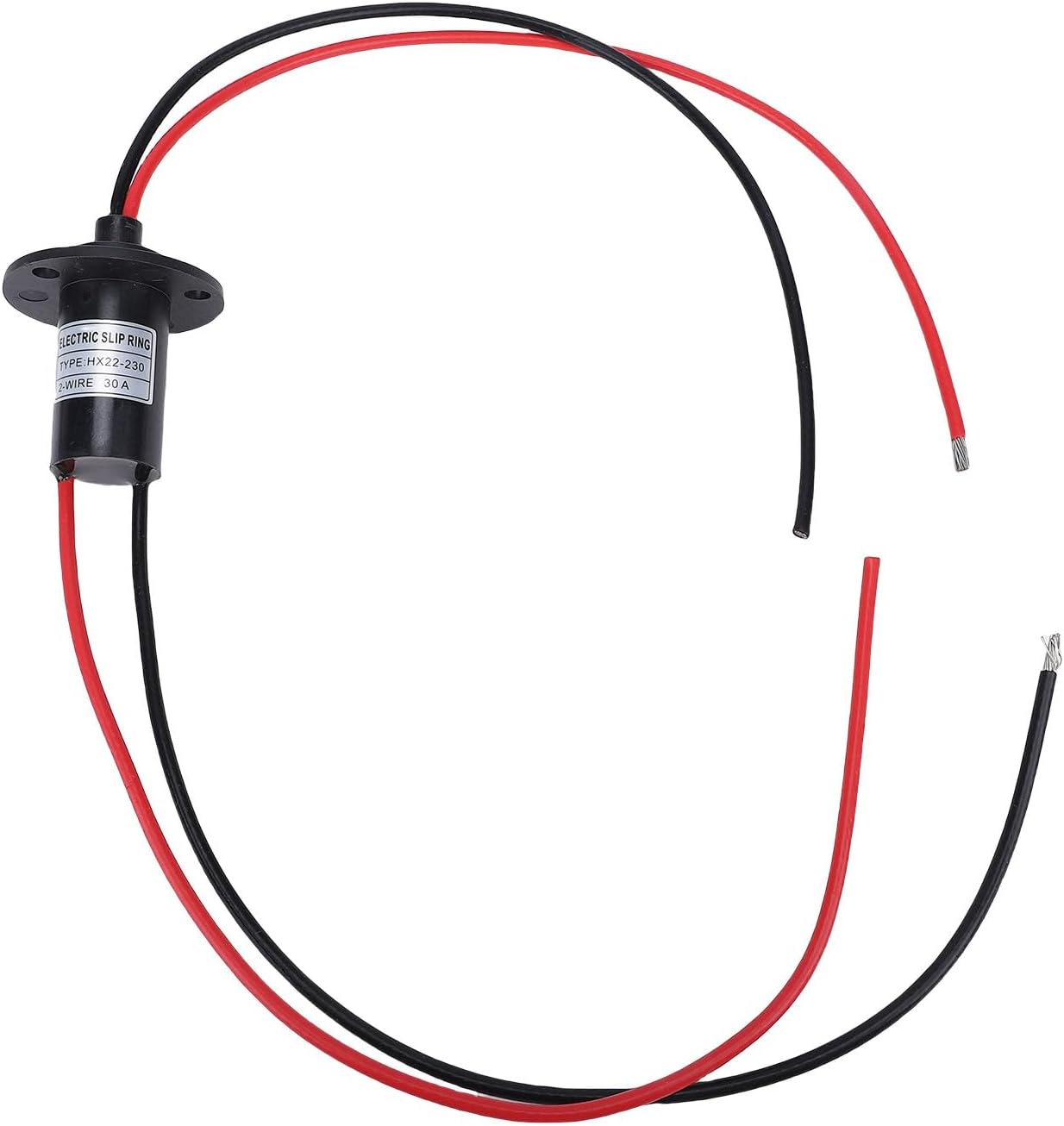 Fafeicy Electric Slip Ring, 360 Degree Rotating Electrical Connector, Motor Slip Ring with 2 Wires 30A, 22mm Diameter, Ideal for CCTV and Robotics Applications