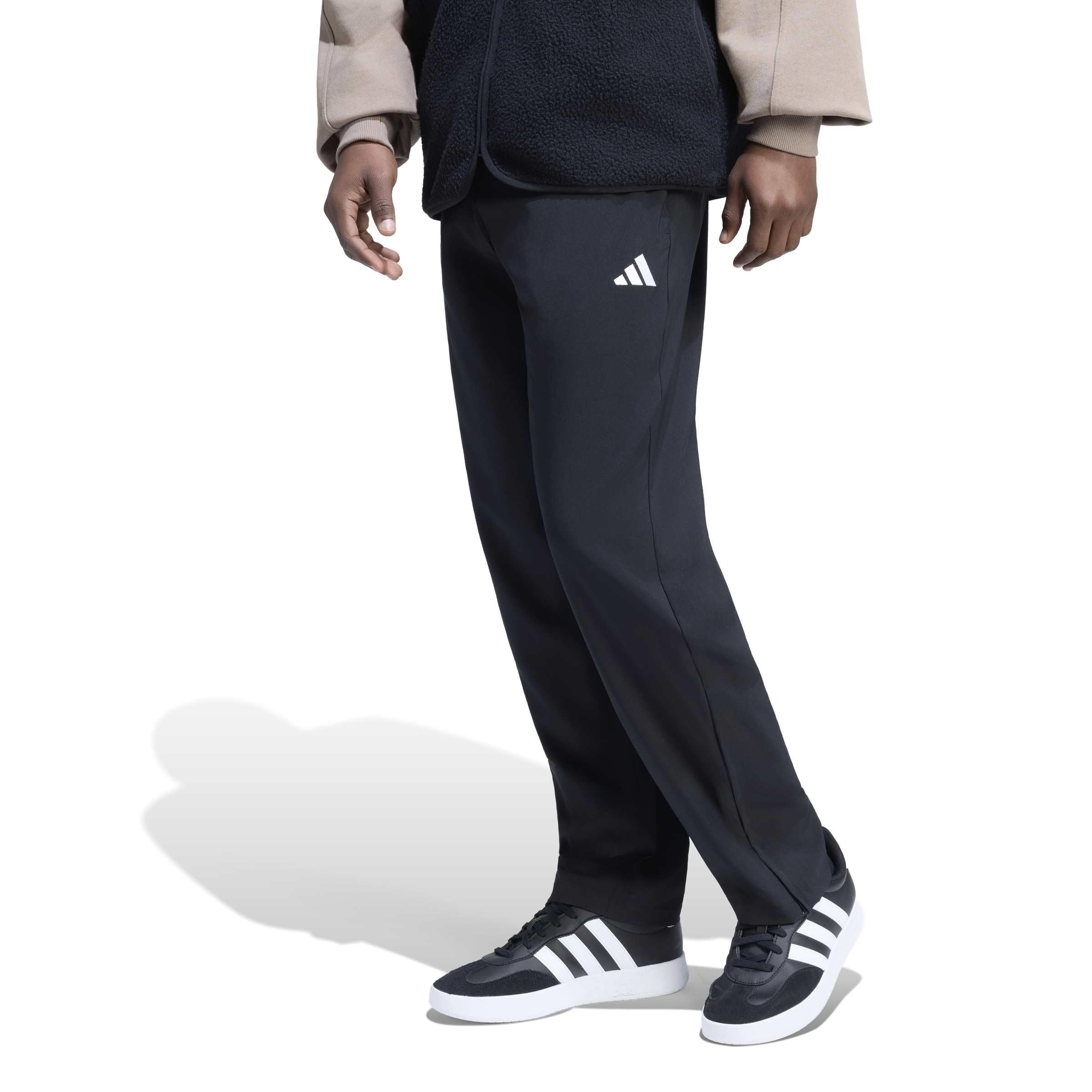 adidas Hombre Essentials Small Logo Stanford Lite Woven Tapered Open Hem Pants, Black, 3XL