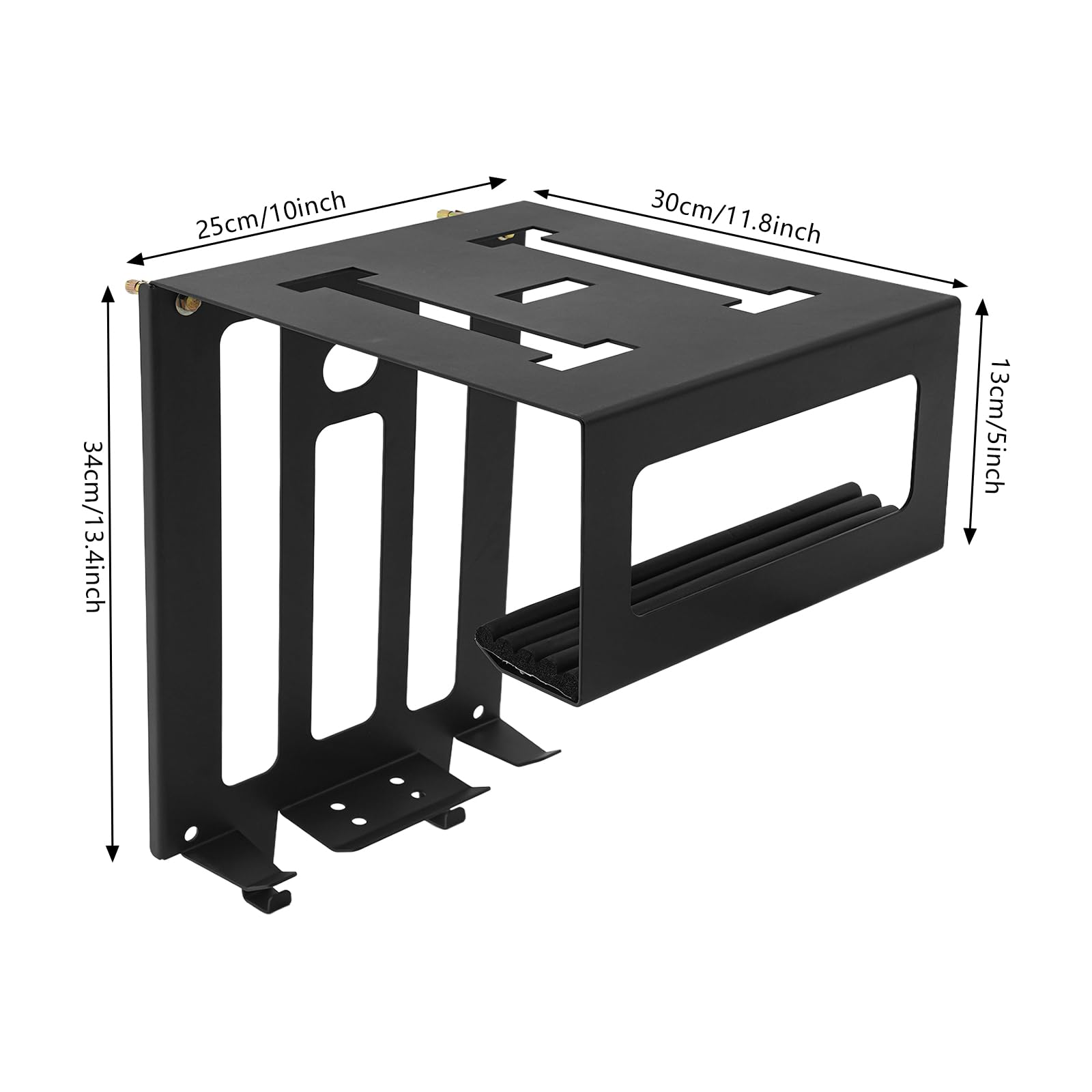 Soporte de pared para bicicleta de 25 kg, soporte de pared para garaje con almohadilla protectora, soporte de pared para bicicleta de carretera, también para cartuchos de casco y zapatos
