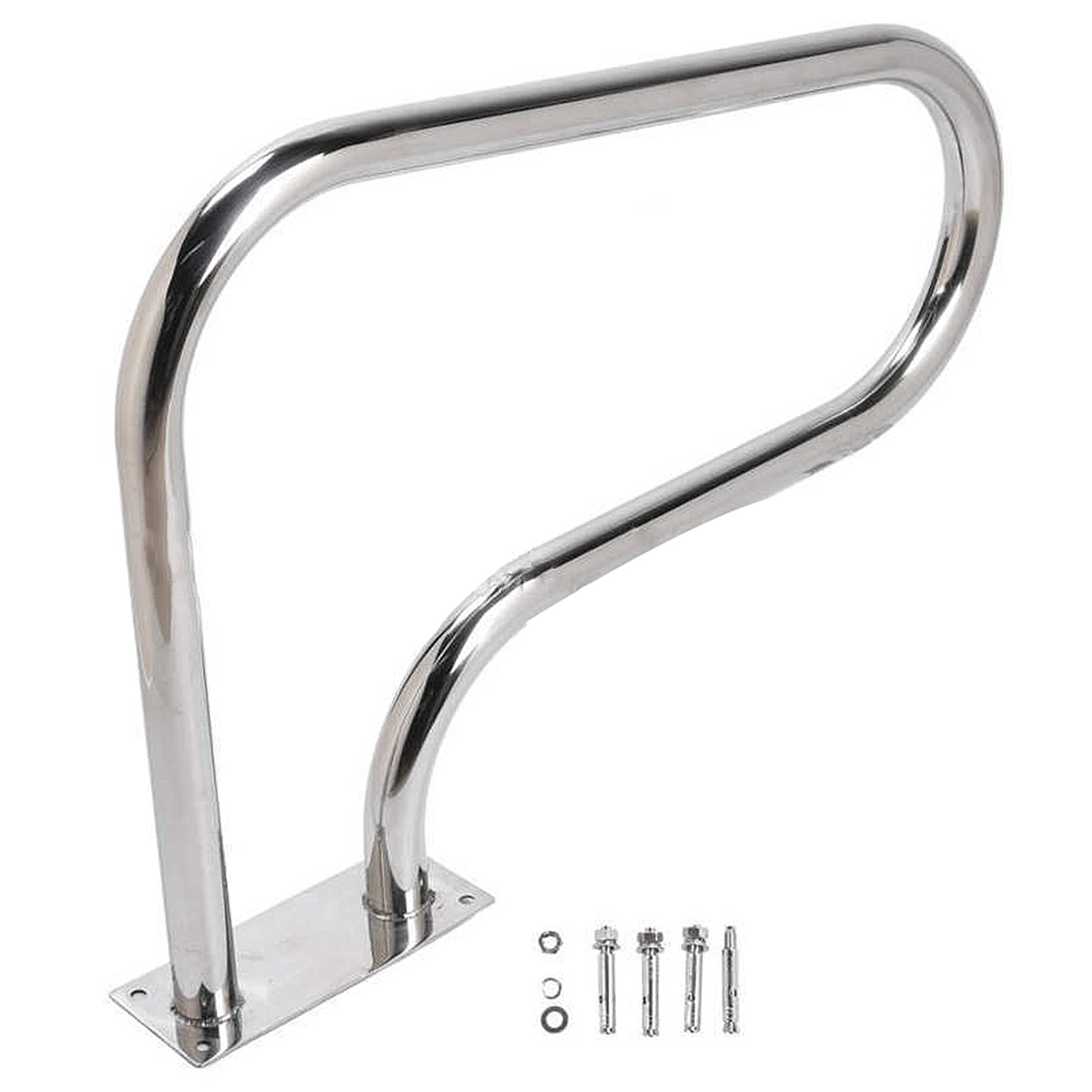MSHGSKU Swimming Pool Safety Hand Rail Pool Handrails 304 Stainless Steel Pool Hand Rail for Inground Swimming Pools, Pool Safety Handrail with Base