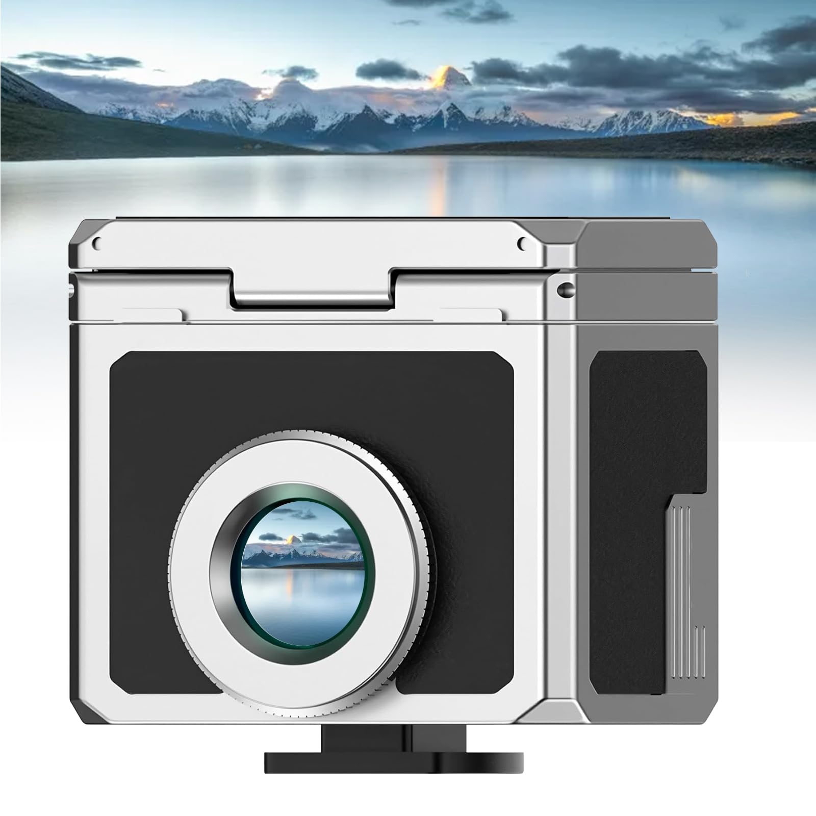 VILA SMO Optical Waist Level Viewfinder, Camera External Viewfinder, with 35/50 Frame Lines, Cold Shoe Mount, for Universal Compatibility with Digital/Film Cameras, An Enhanced Shooting Experience