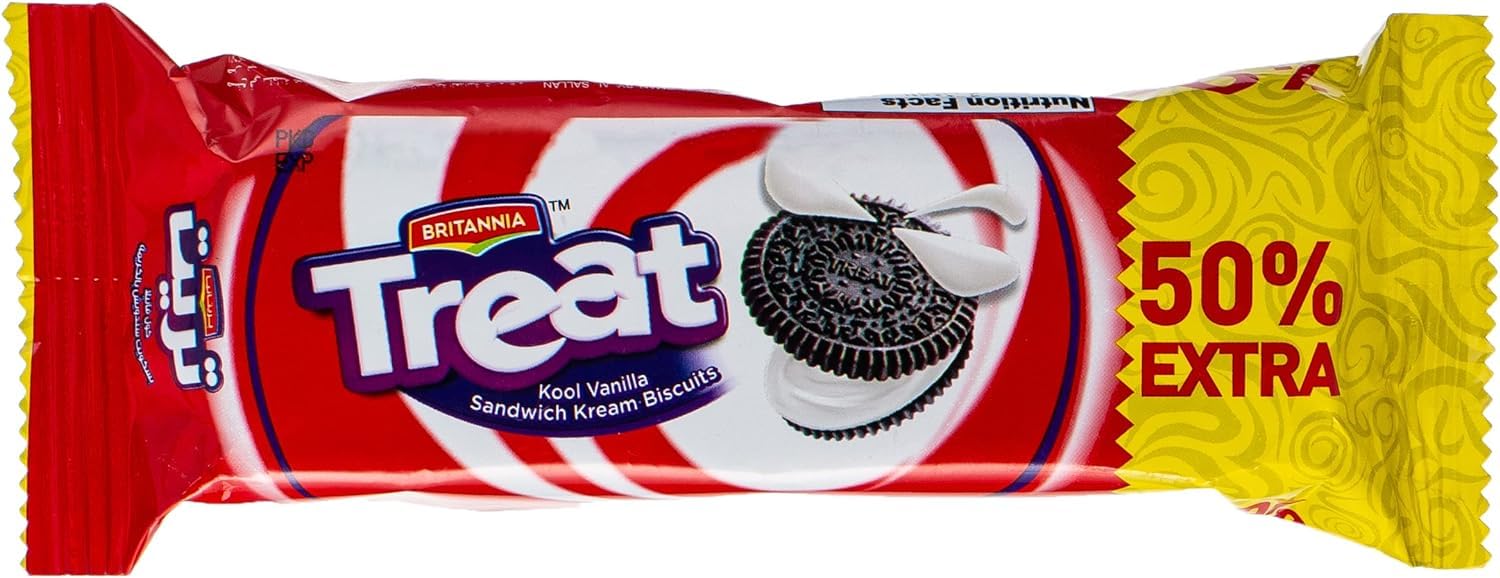 BritanniaCream Treat Vanilla 50% E X Tra, 8 X 12 X 60 gm